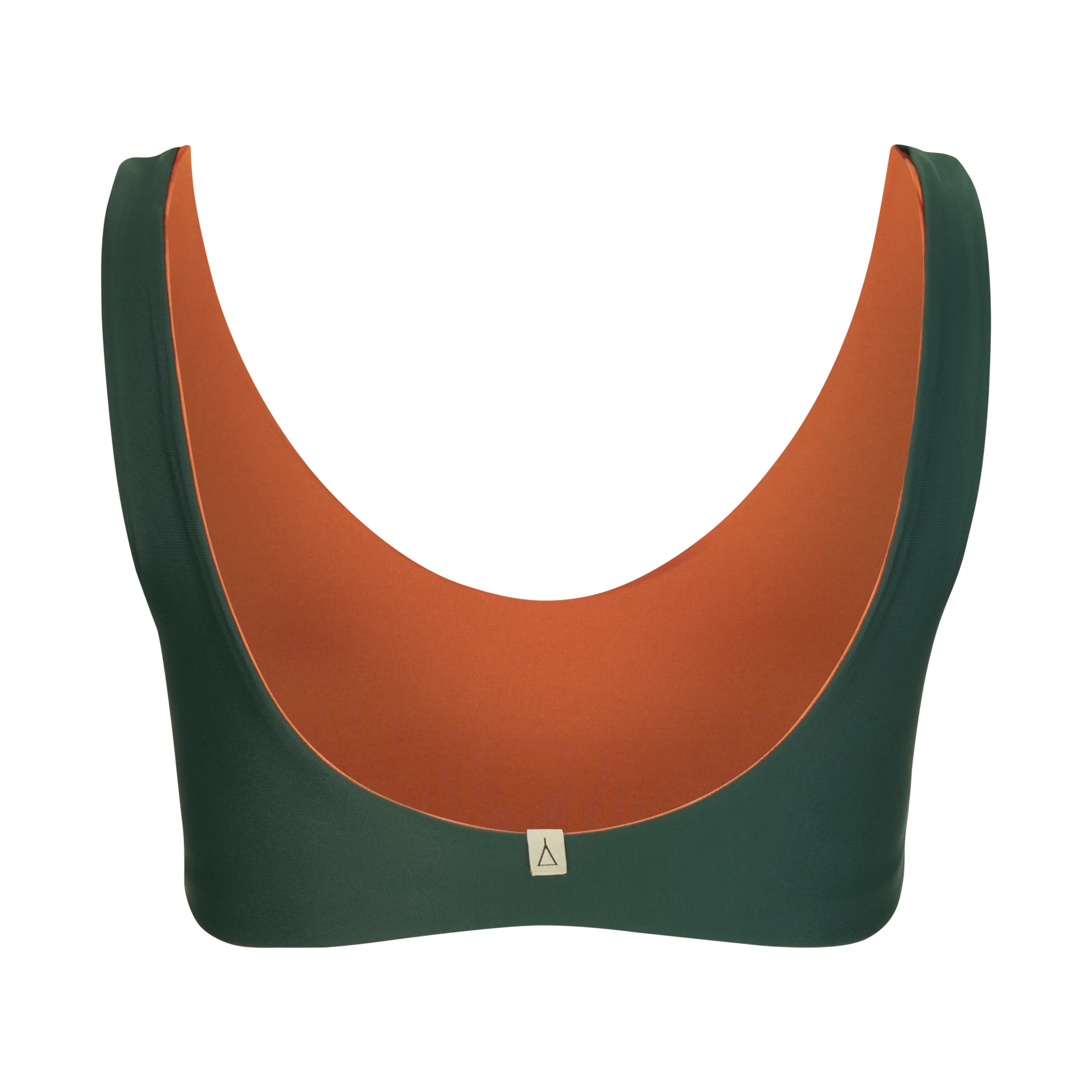 INASKA Wendbares Bikini-Top PURE, dunkelgrün/orange