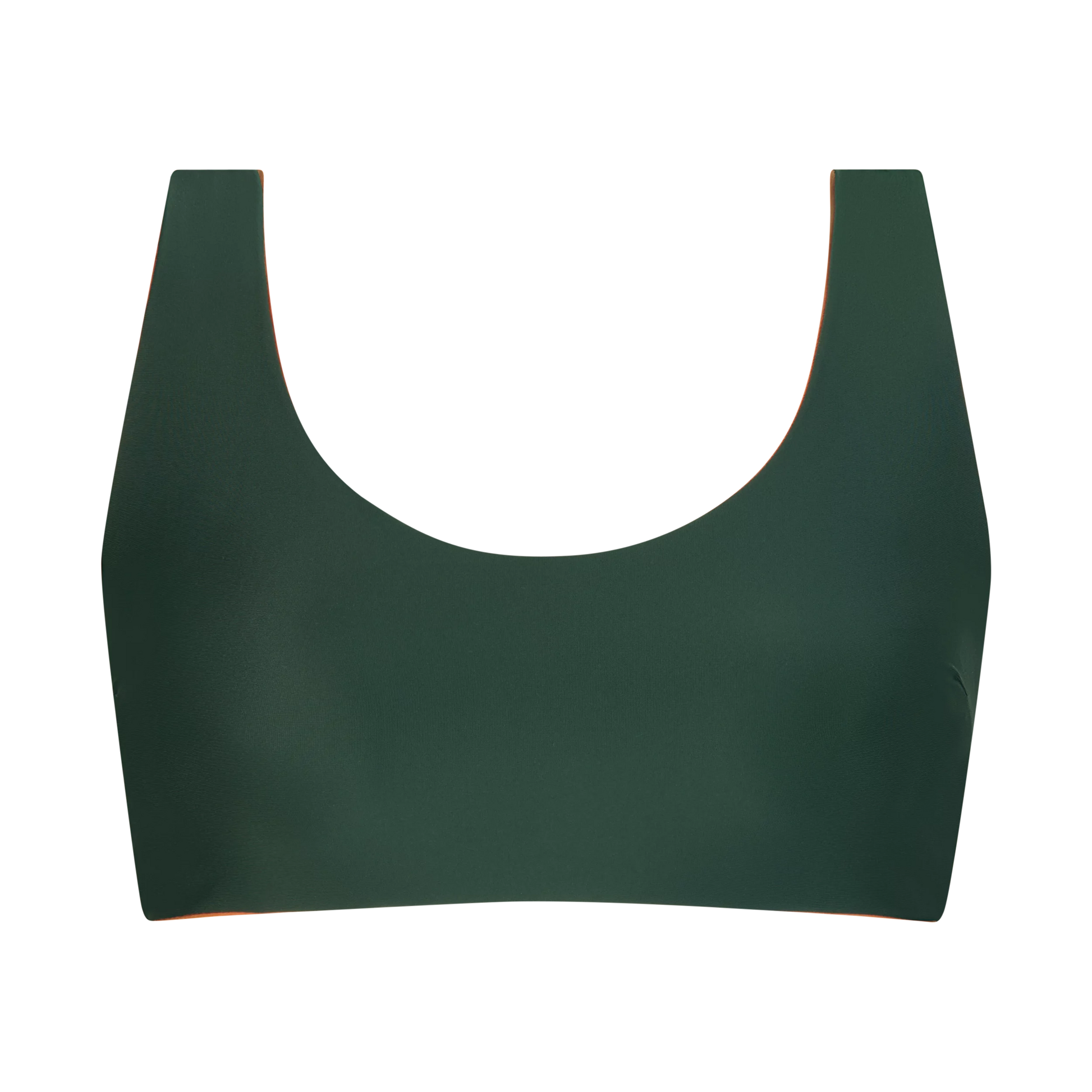 INASKA Wendbares Bikini-Top PURE, dunkelgrün/orange