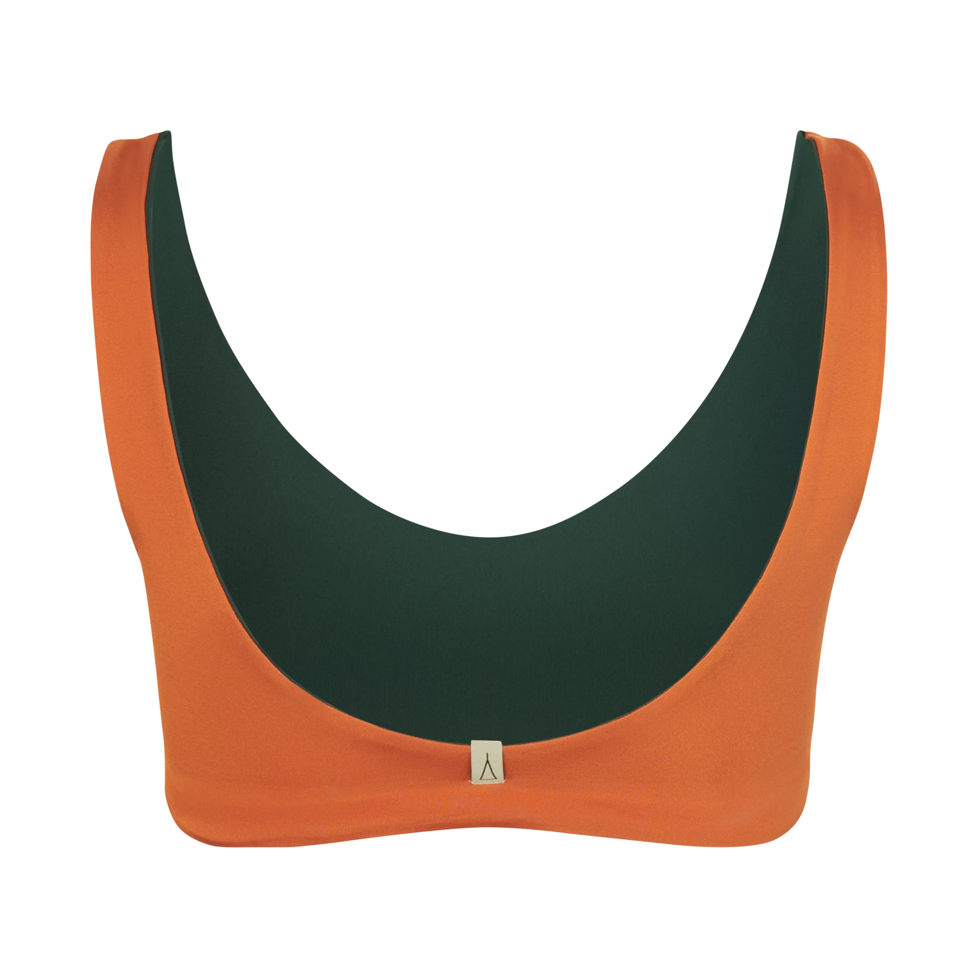 INASKA Wendbares Bikini-Top PURE, dunkelgrün/orange