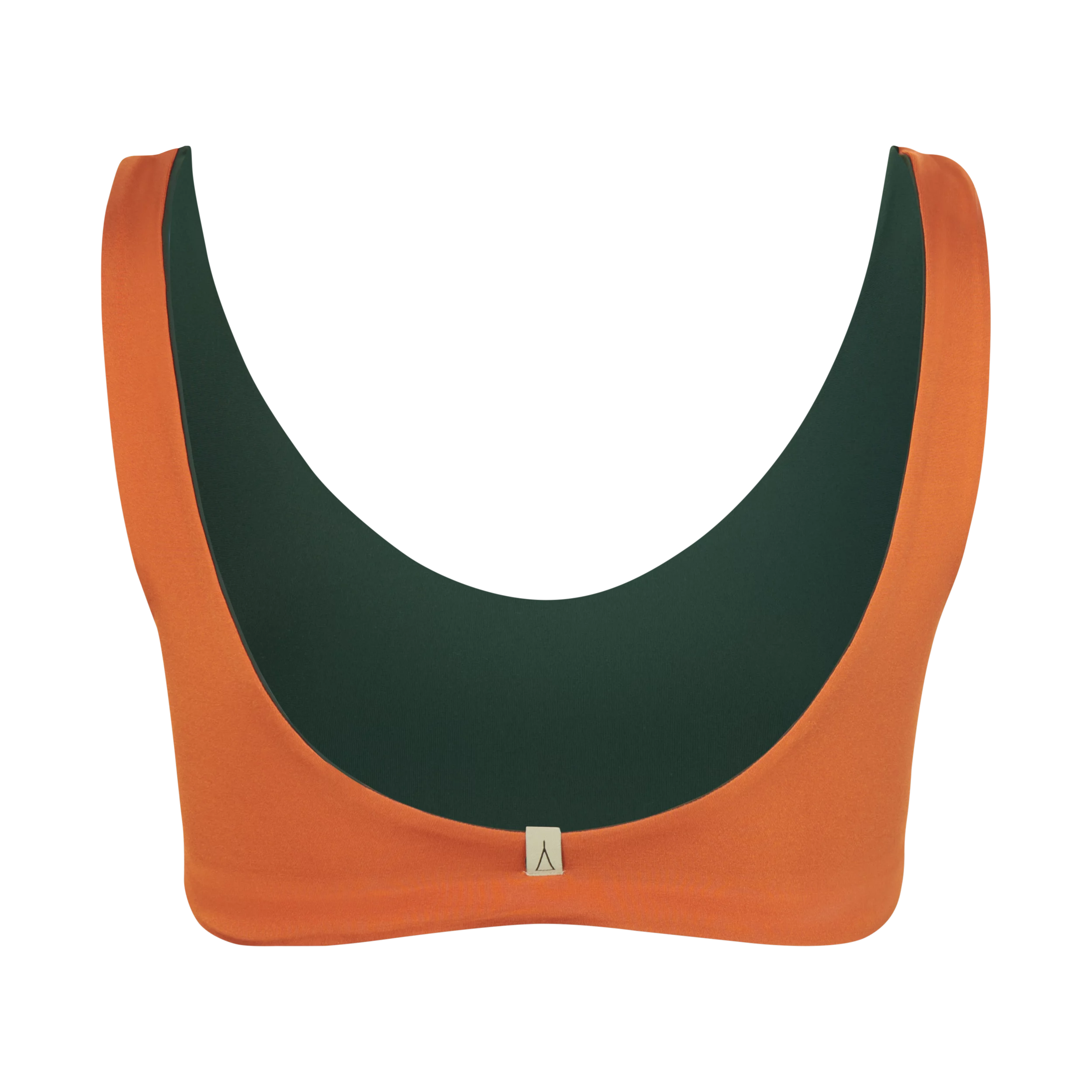 INASKA Wendbares Bikini-Top PURE, dunkelgrün/orange