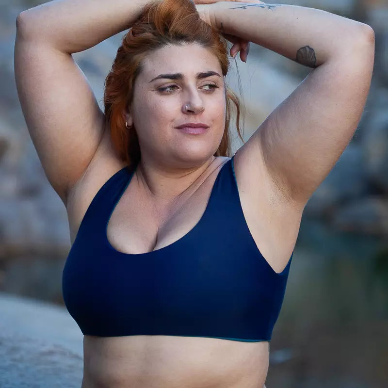 INASKA Wendbares Bikini-Top PURE, dunkelblau/petrol