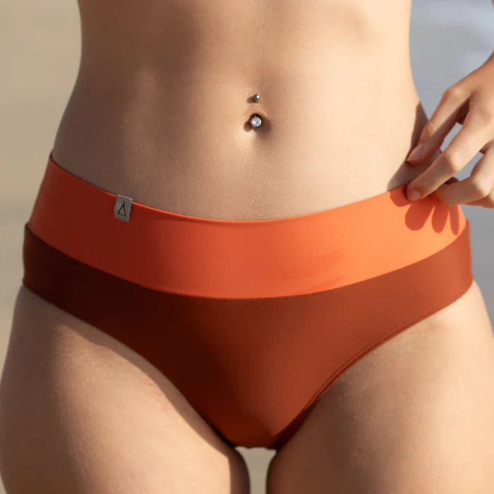 INASKA Soft Waist Bikini-Hose FLOW, rost/apricot