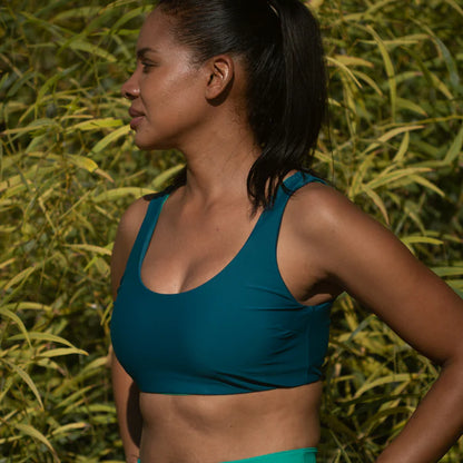 INASKA Wendbares Bikini-Top PURE, petrol/grün