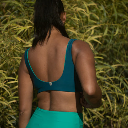 INASKA Wendbares Bikini-Top PURE, petrol/grün