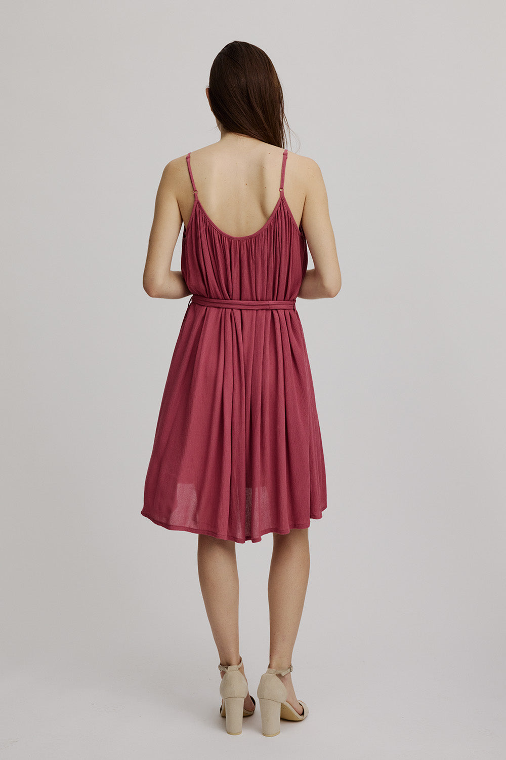 Tranquillo kurzes Ecovero-Kleid, rose wine