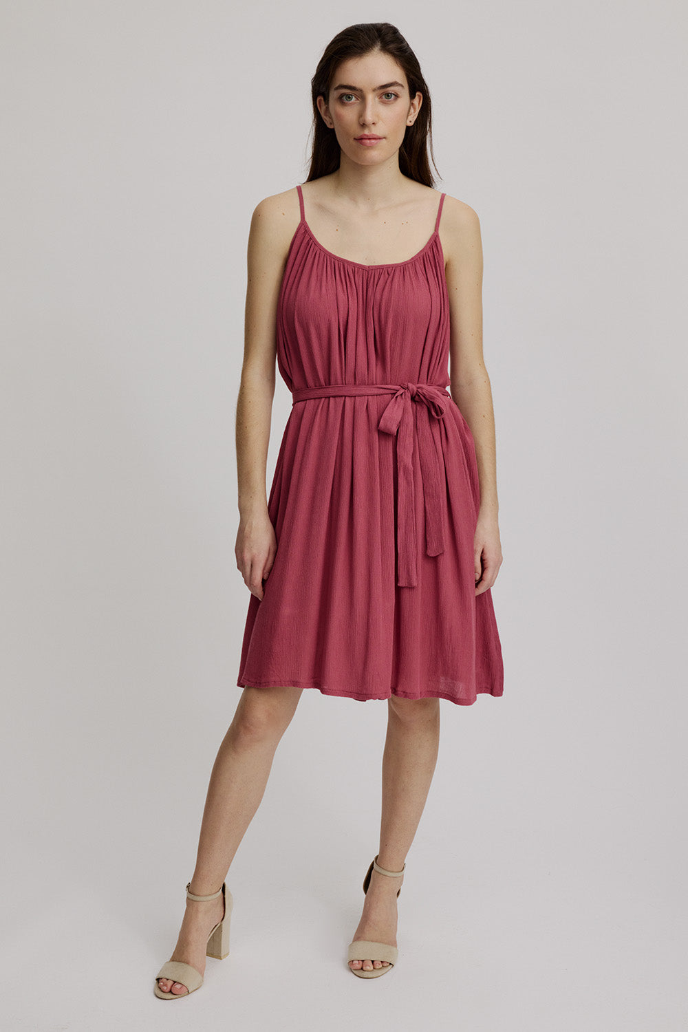 Tranquillo kurzes Ecovero-Kleid, rose wine