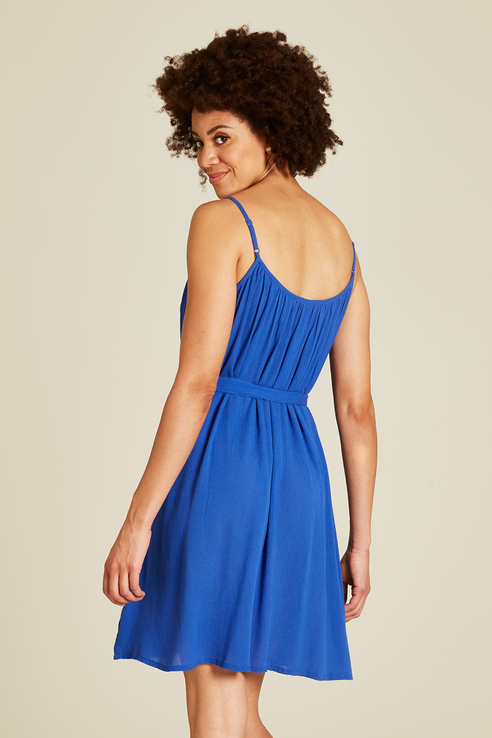 Tranquillo kurzes Ecovero-Kleid, dazzling blue