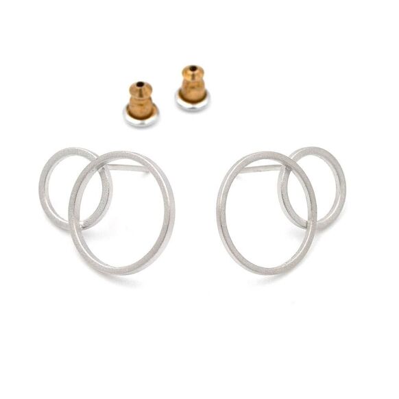 S. Engel Kreisstecker doppelt, rhodiniert