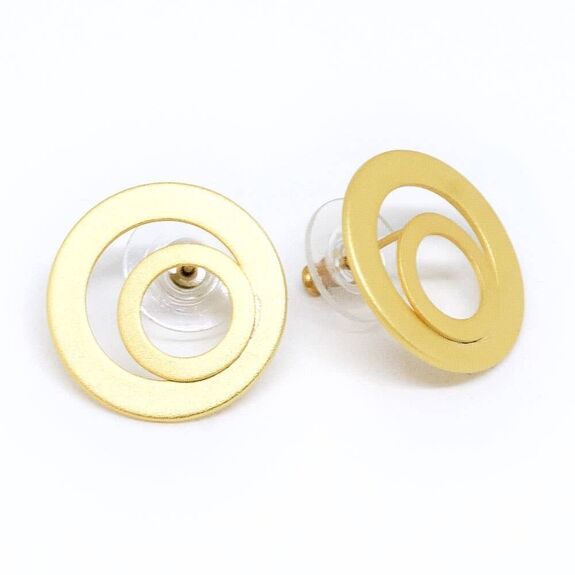 S. Engel Kreisstecker elegant, vergoldet