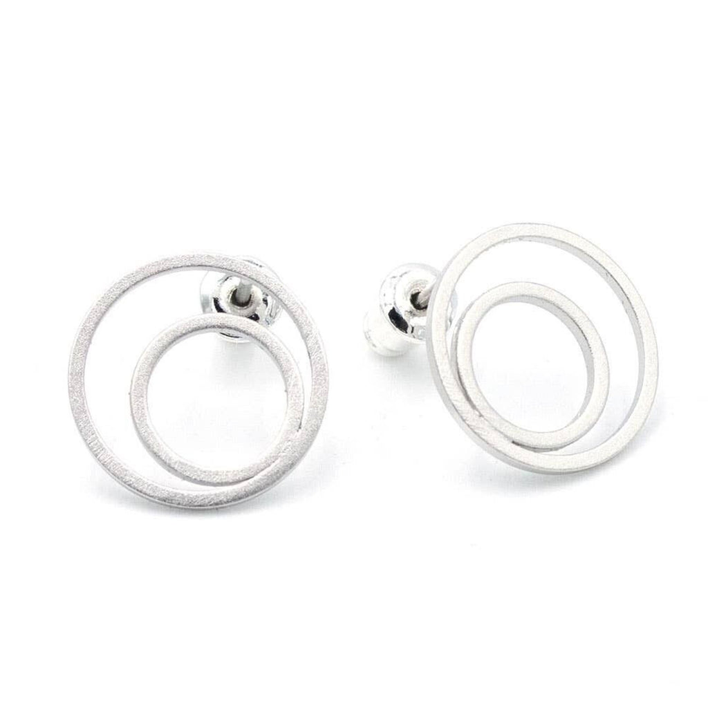 S. Engel Kreisstecker modern, rhodiniert