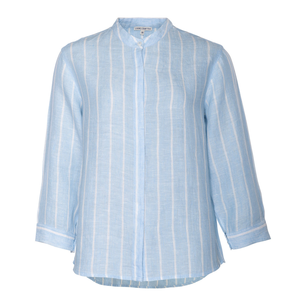 Living Crafts Hemdbluse Tilla, bleu/white