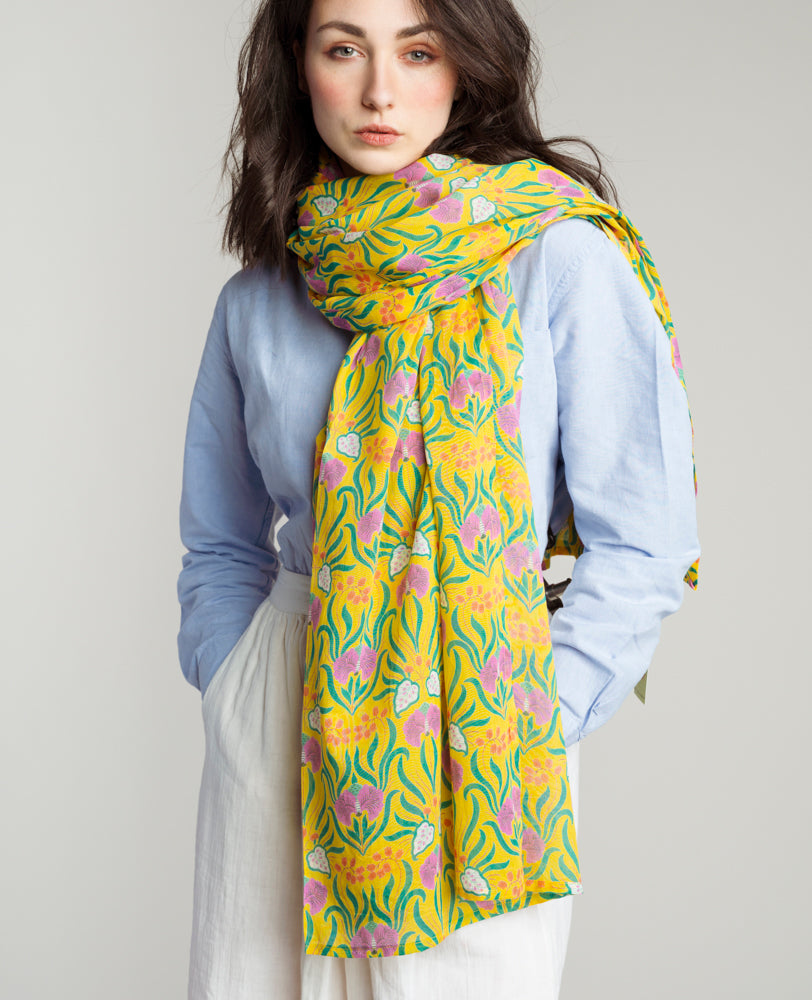 Les Touristes Schal ETO267, Muguet Yellow