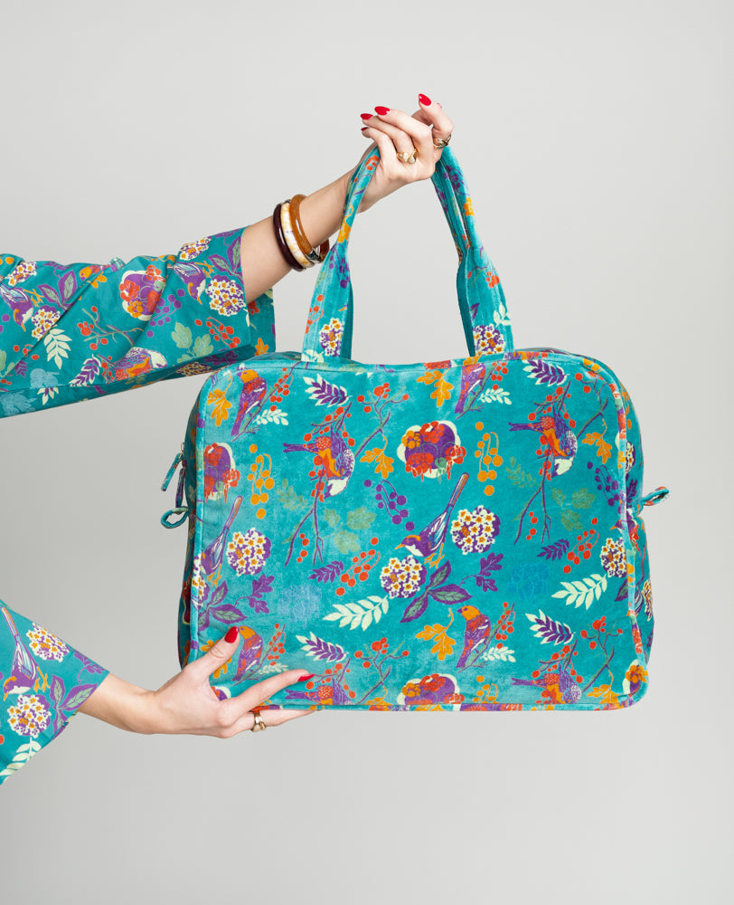 Les Touristes Weekend Bag POP045,Birdy Teal