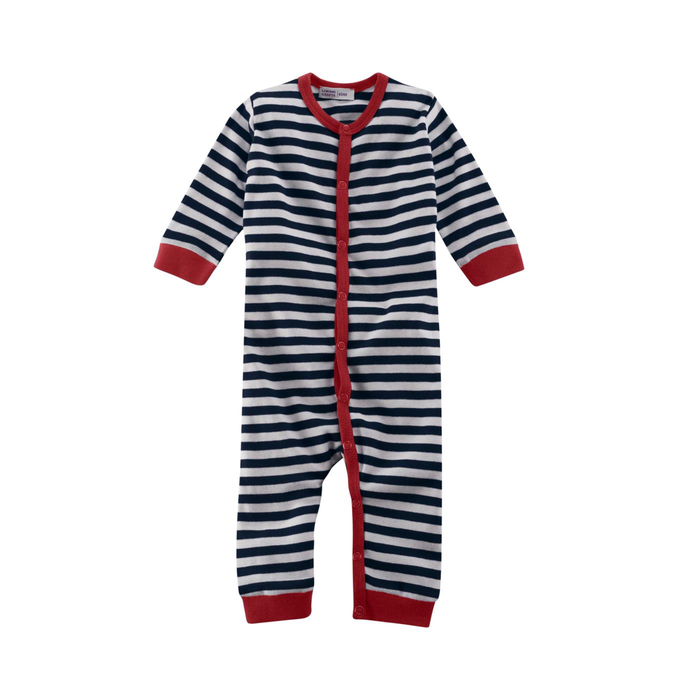 Living Crafts Baby-Schlafanzug Streifen, blau/weiß