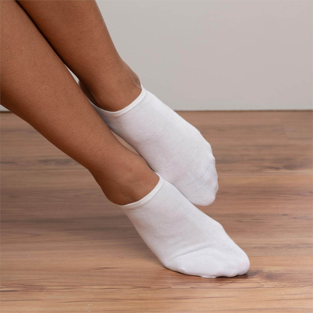 Living Crafts 2er Pack Damen-Sneakersocken, weiß