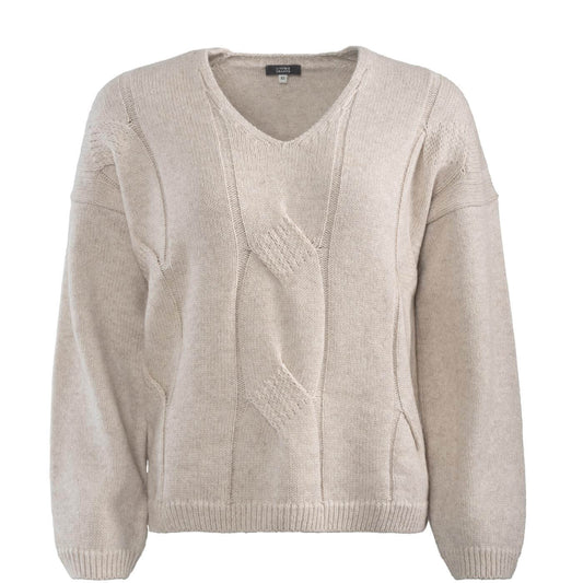 Living Crafts Damen Pullover Neele, stone powder