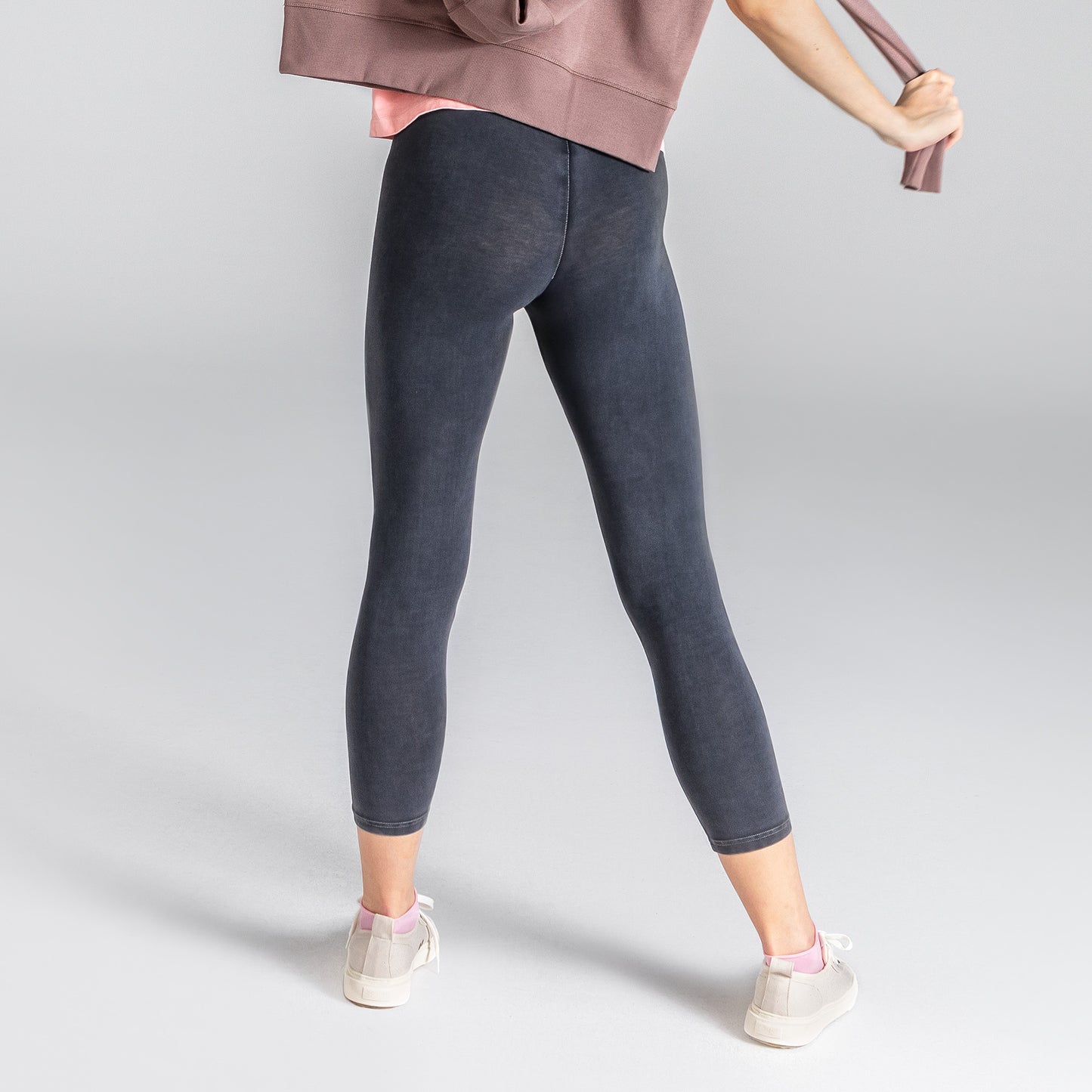 Living Crafts Damen 7/8-Leggings Briska, asphalt