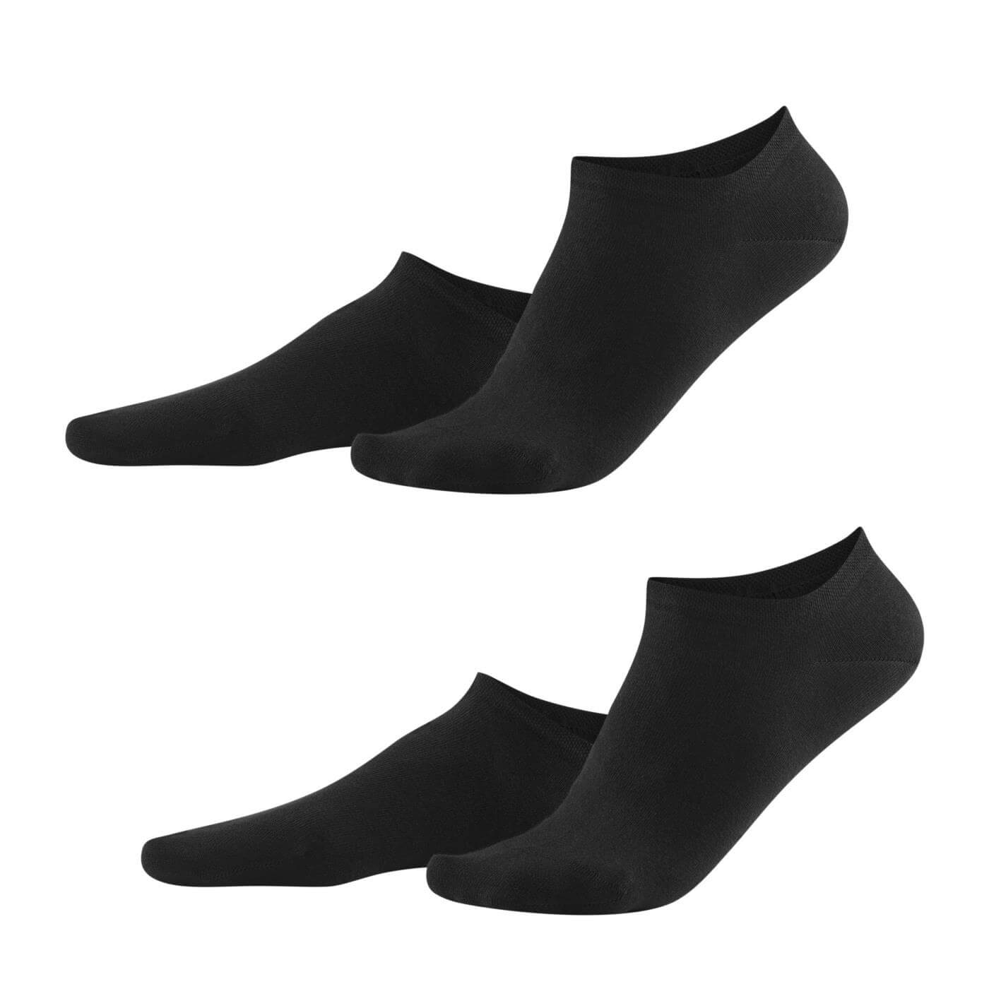 Living Crafts 2er Pack Damen-Sneakersocken, schwarz