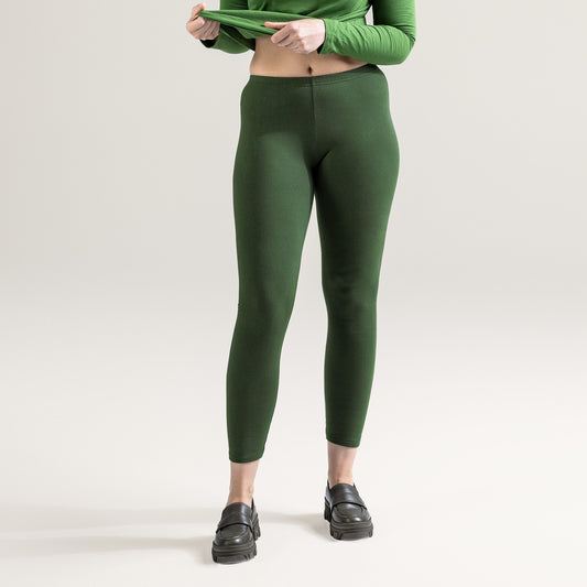 Living Crafts Damen Sweat-Leggings Hella, dark oliv