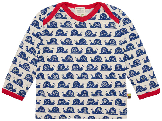 Loud+Proud Langarmshirt Schnecken, Ultramarin