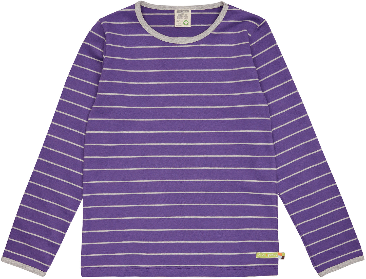 Loud+Proud Langarmshirt Ringel, Violett