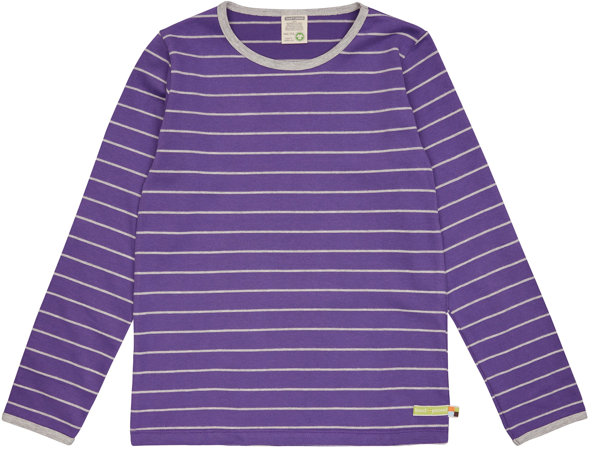 Loud+Proud Langarmshirt Ringel, Violett