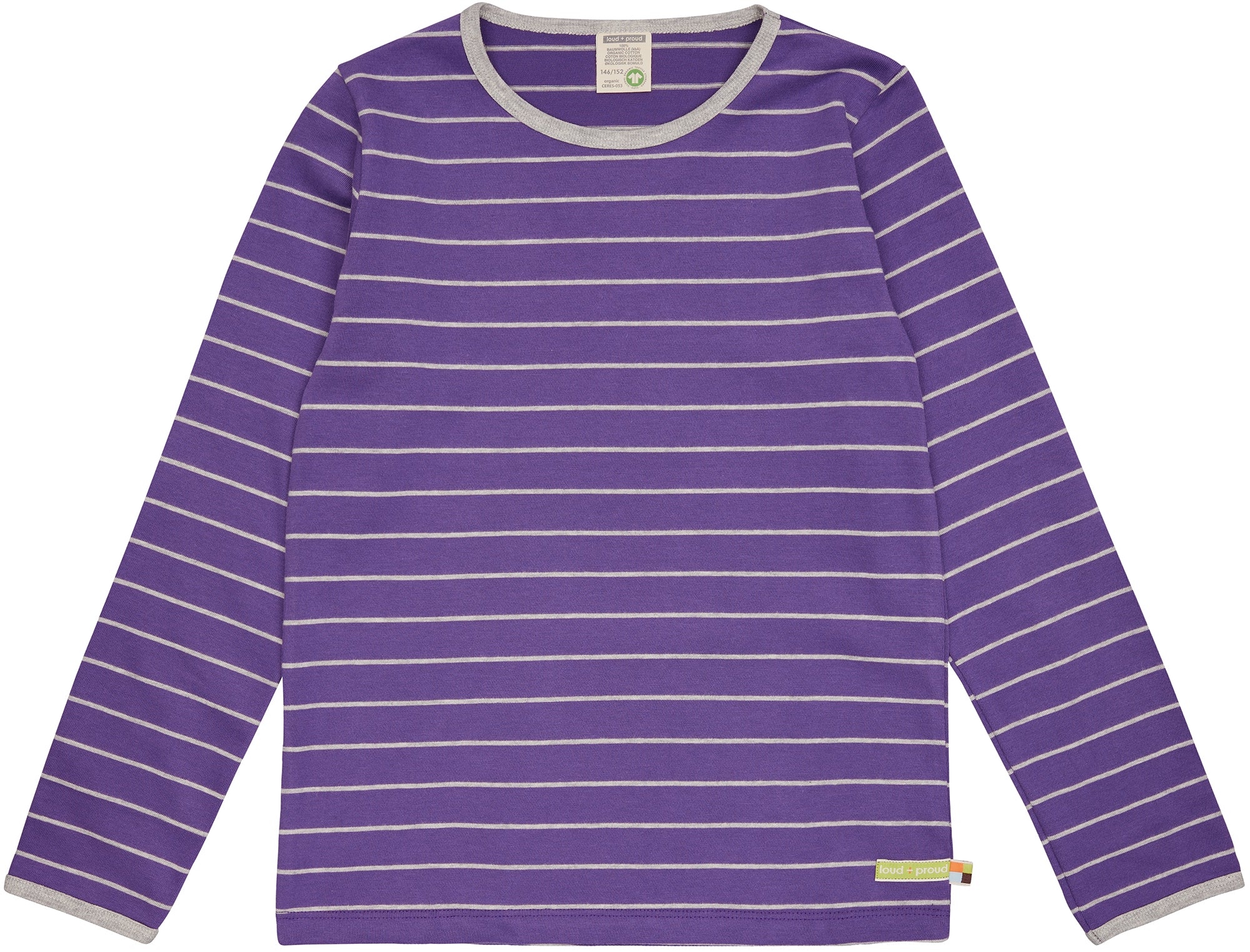 Loud+Proud Langarmshirt Ringel, Violett