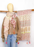Sarah&Sally Schal Natur/Druck (731)