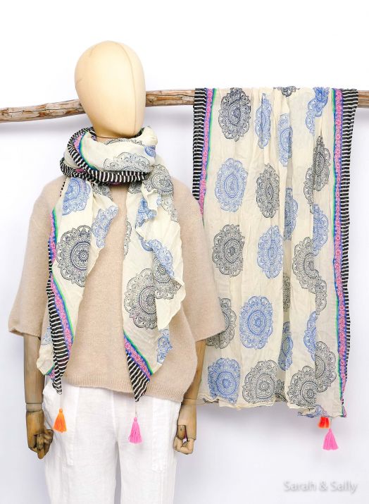 Sarah&Sally Schal Mandala (751), Blaumix