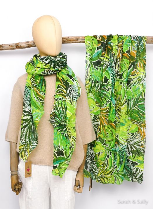 Sarah&Sally Schal Palmen (760), Grün