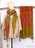 Sarah&Sally Schal Braun/Multi (773)