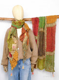 Sarah&Sally Schal Patchwork Grün (834)
