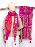 Sarah&Sally Schal Pink/Palme (856)