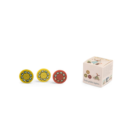 Moulin Roty 3er-Set Disketten f. Projektionsleuchte, Trois petits lapins