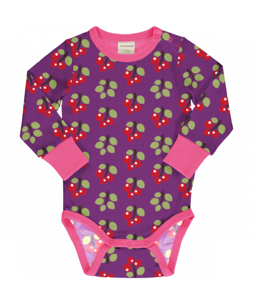 Maxomorra Body Langarm, Arctic Berry