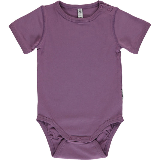 Maxomorra Body Kurzarm, Dusty Purple