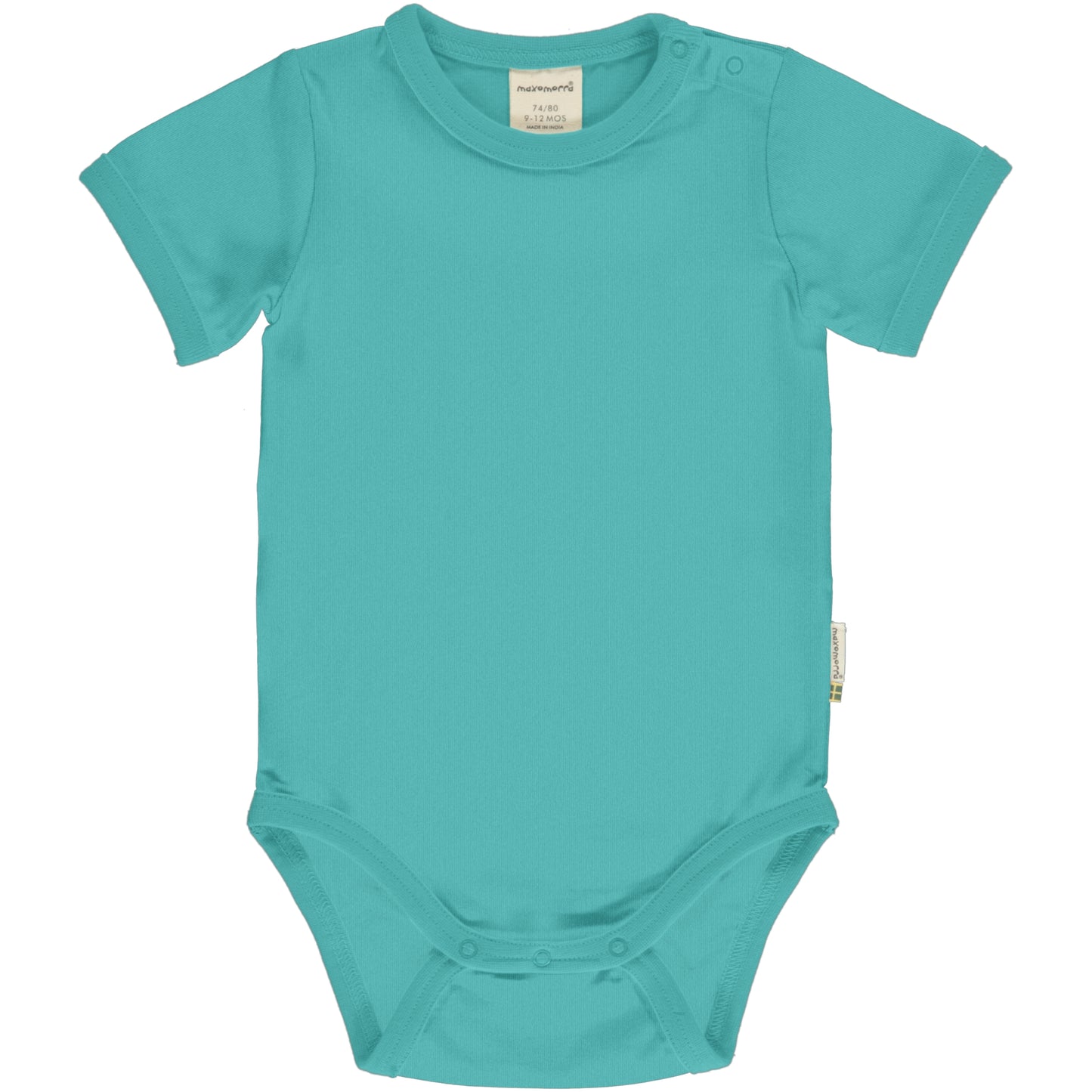 Maxomorra Body kurzarm, Aqua