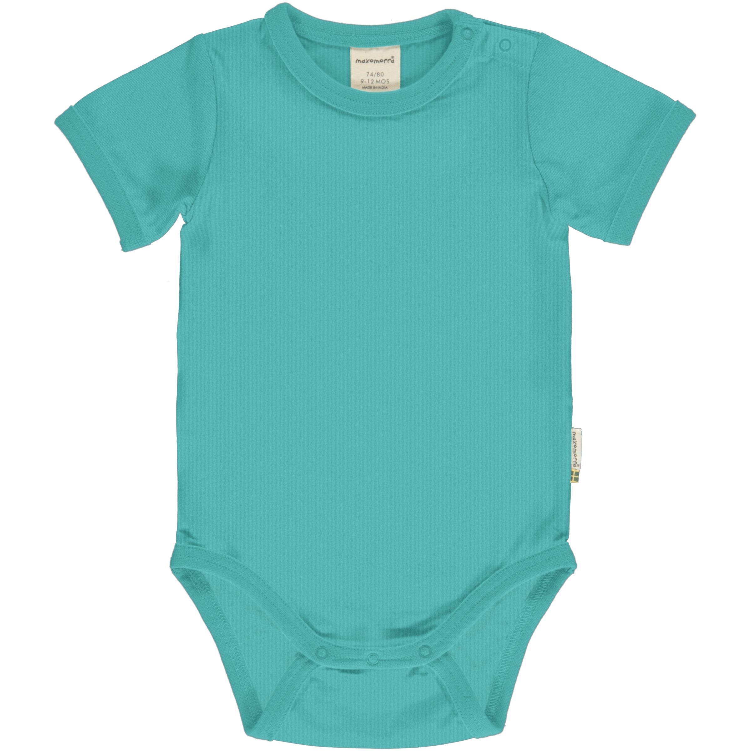 Maxomorra Body kurzarm, Aqua
