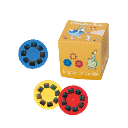 Moulin Roty 3er-Set Disketten f. Projektionsleuchte, La grande famille