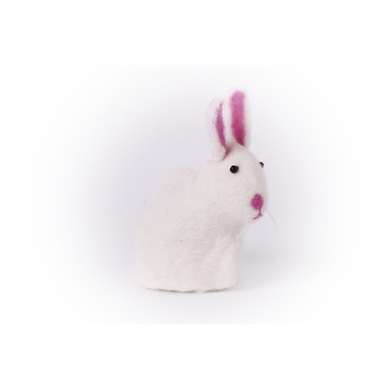 Hase lang, Wollfilz, wollweiß