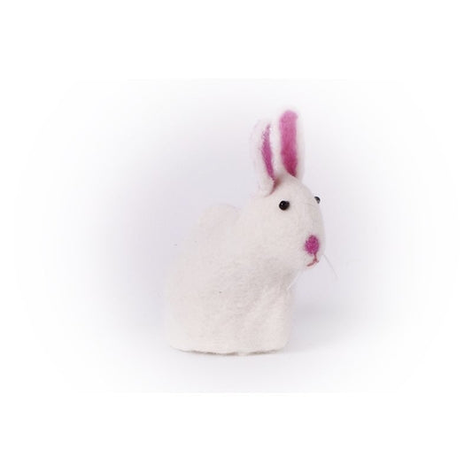 Hase lang, Wollfilz, wollweiß