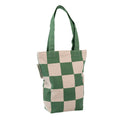 NoMorePlastic Totebag Karo, grün