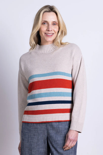 nomads Strickpulli Striped, Sand