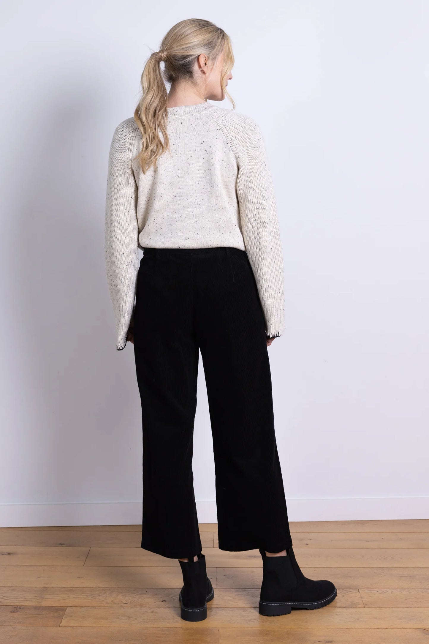 nomads Cordhose cropped, Schwarz