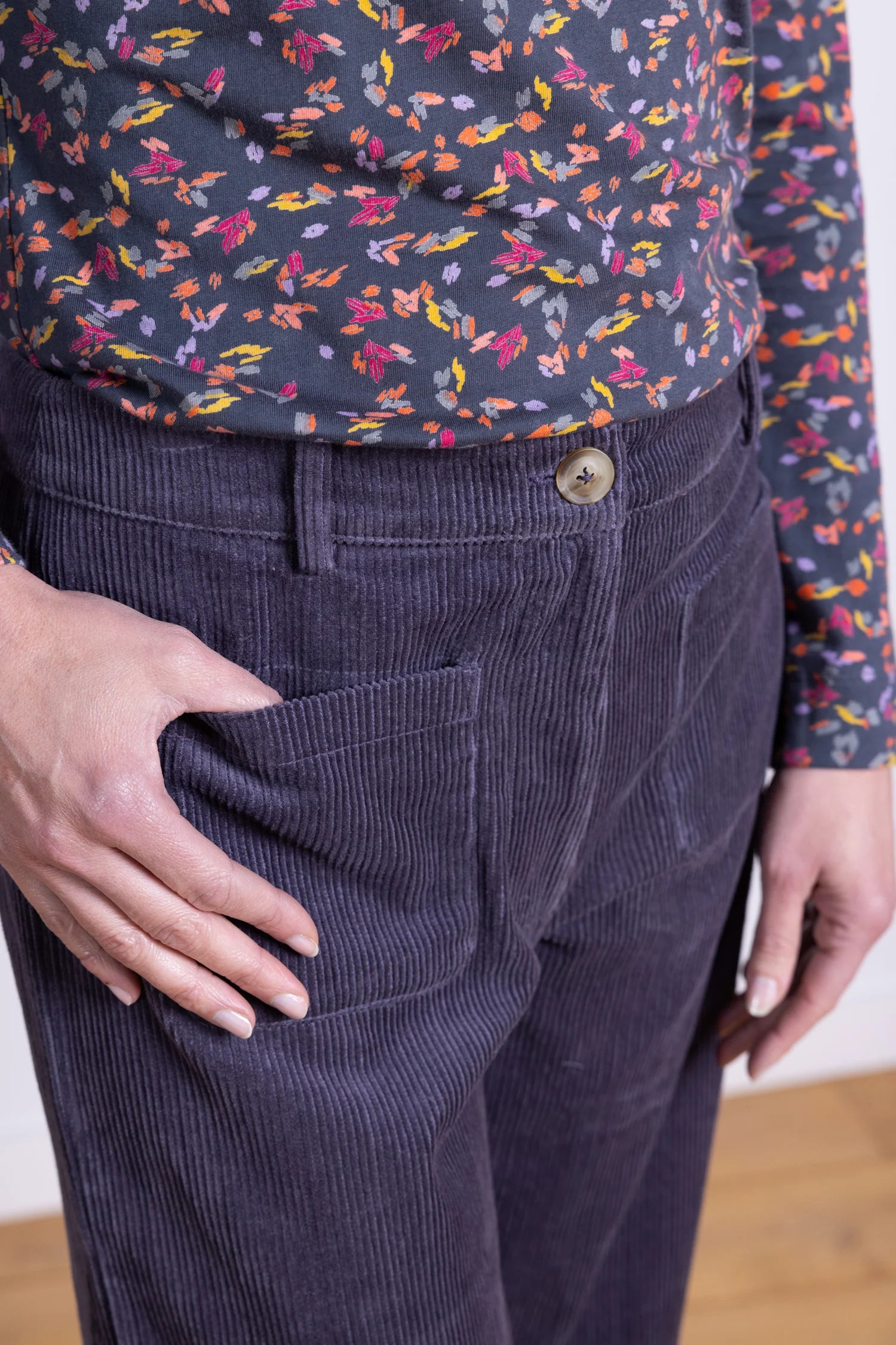 nomads Cordhose cropped, Plum