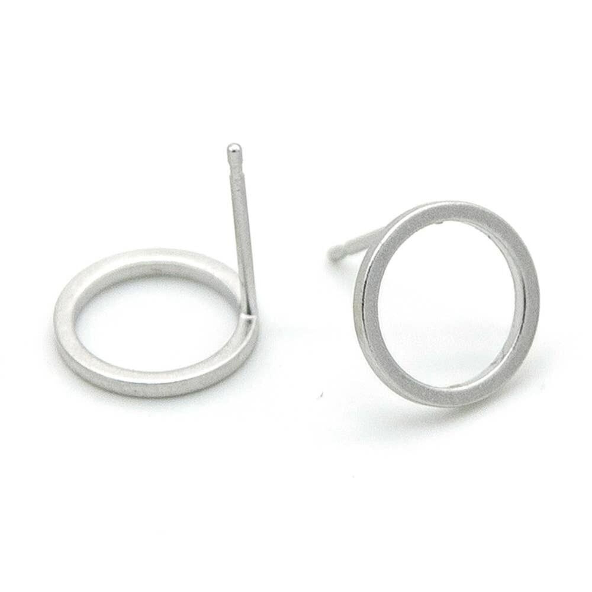 S. Engel Ohrstecker Kreis, rhodiniert