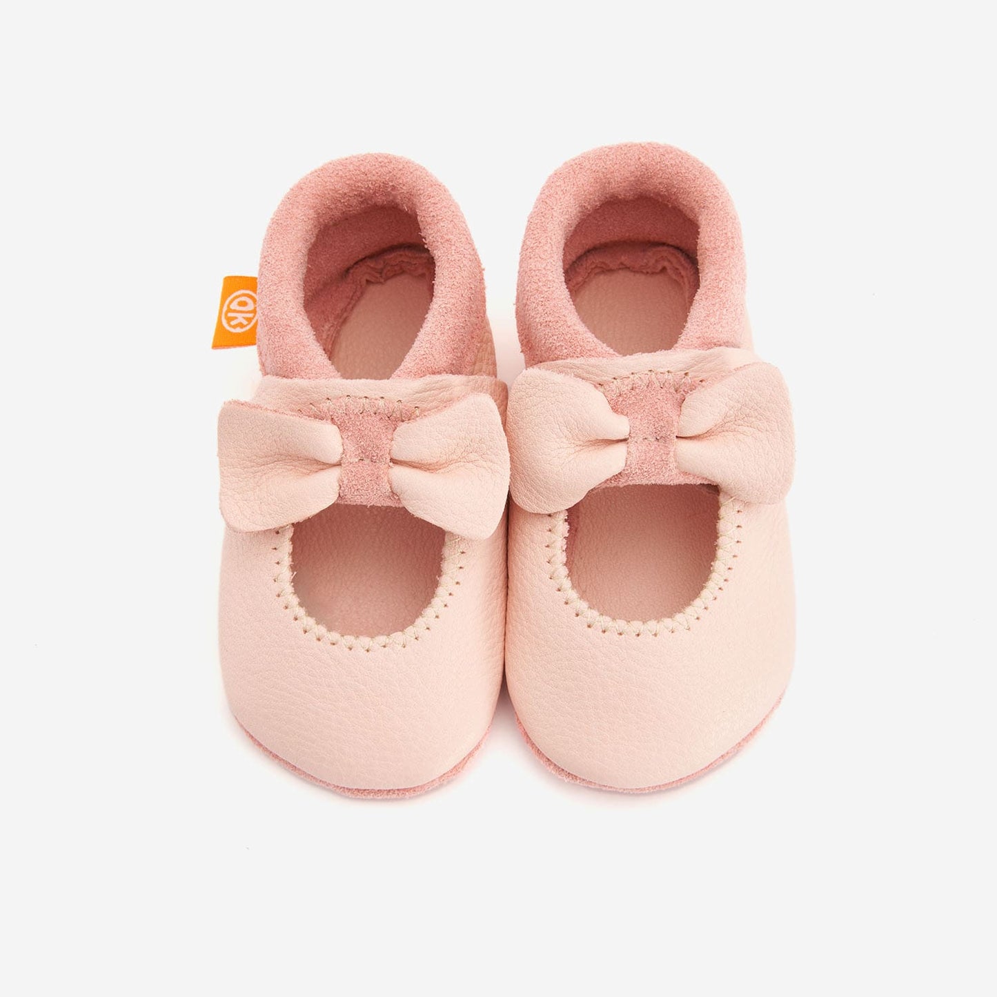 Orangenkinder Lederpuschen Ballerina rosé