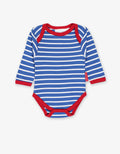 Toby Tiger Ringel-Body langarm, blau/weiß