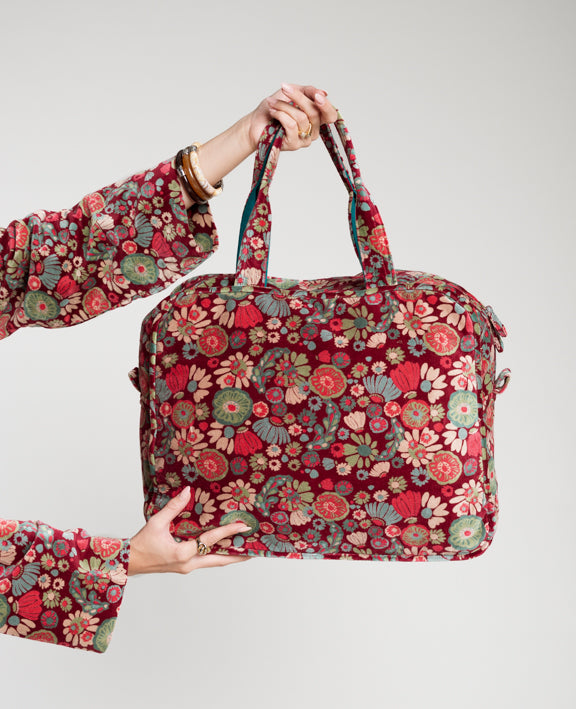 Les Touristes Weekend Bag POP043, Molly Burgundy