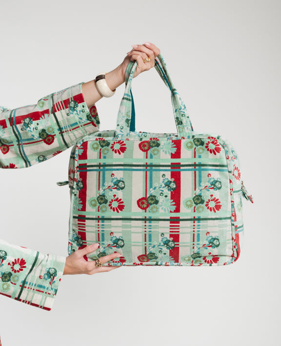 Les Touristes Weekend Bag POP044, Dundee Sauge